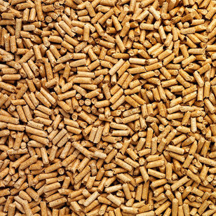 Biomass wood pellets used as an industrial fuel in boilers and hot-air blowers